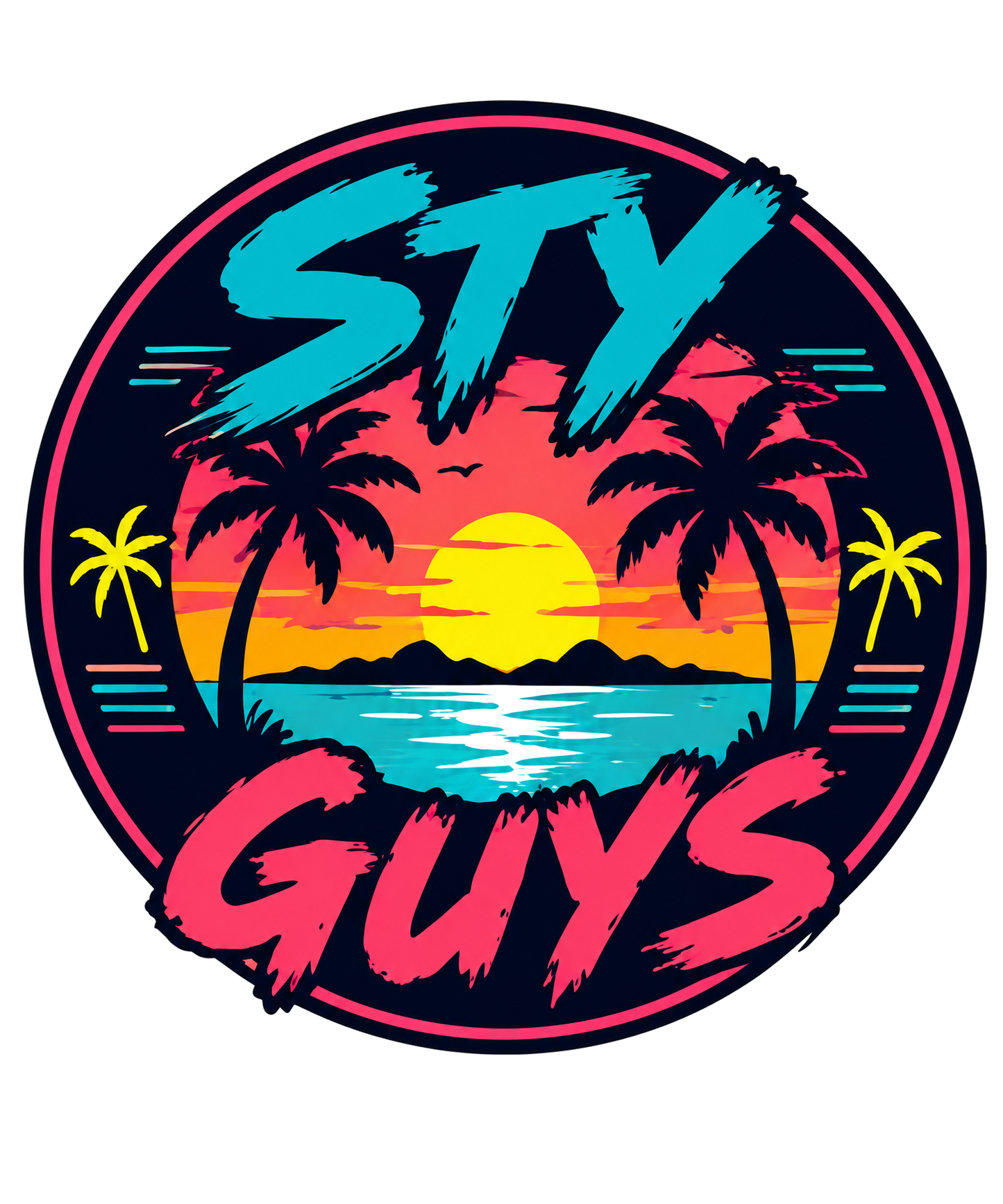 Island Crest circle badge island graphic — StyGuys Coastal Collection