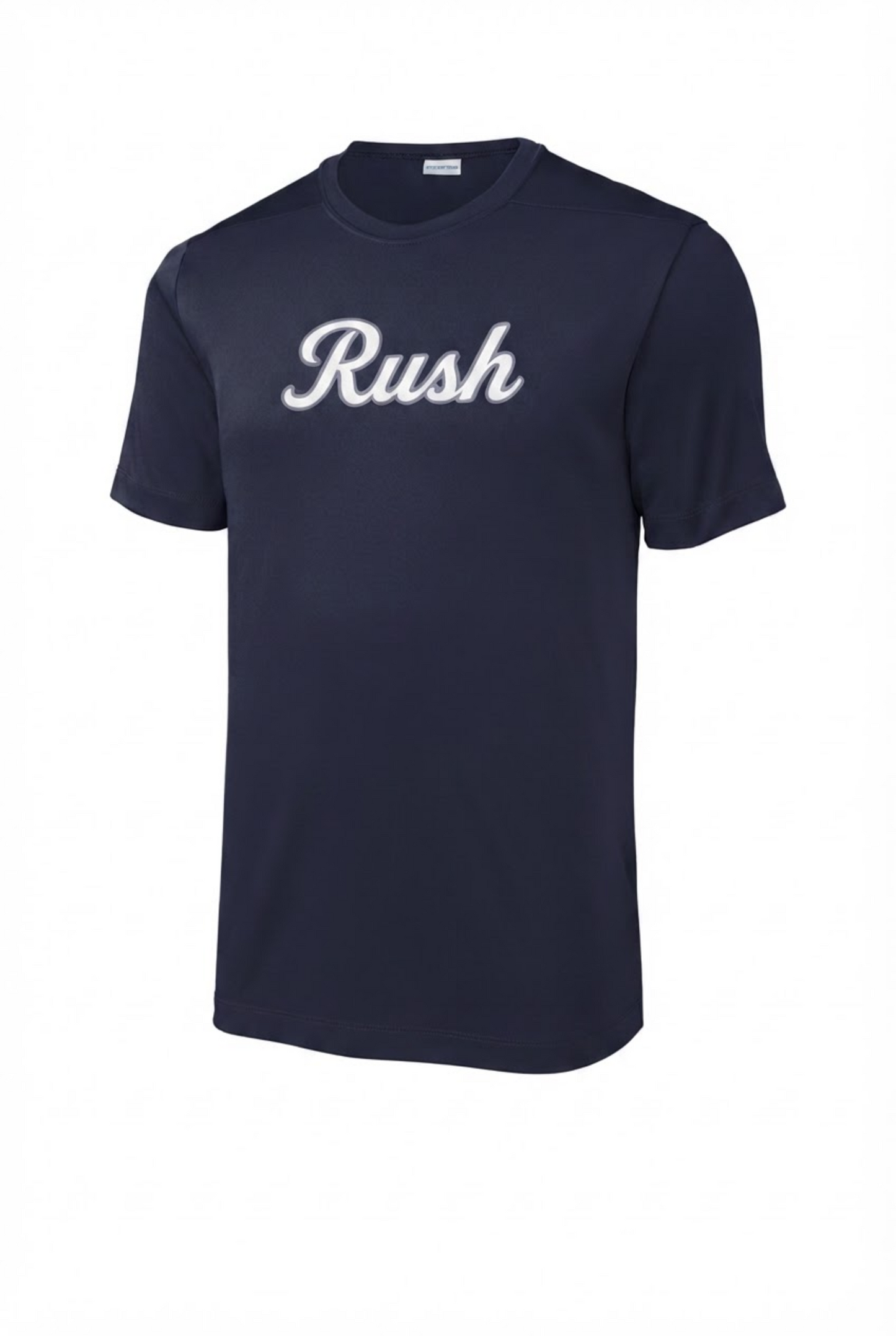 RUSH Navy Script Performance Tee