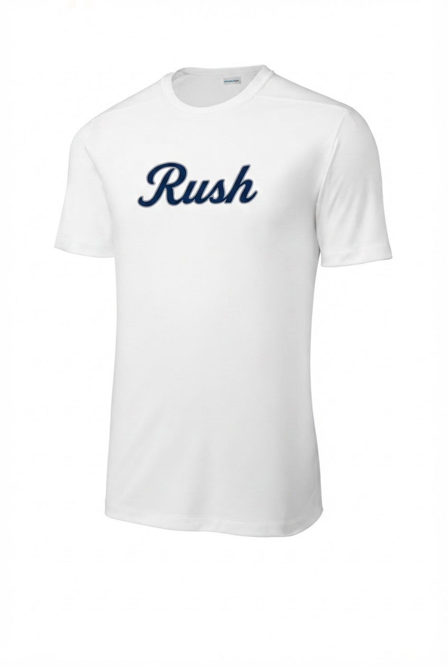RUSH White Script Performance Tee