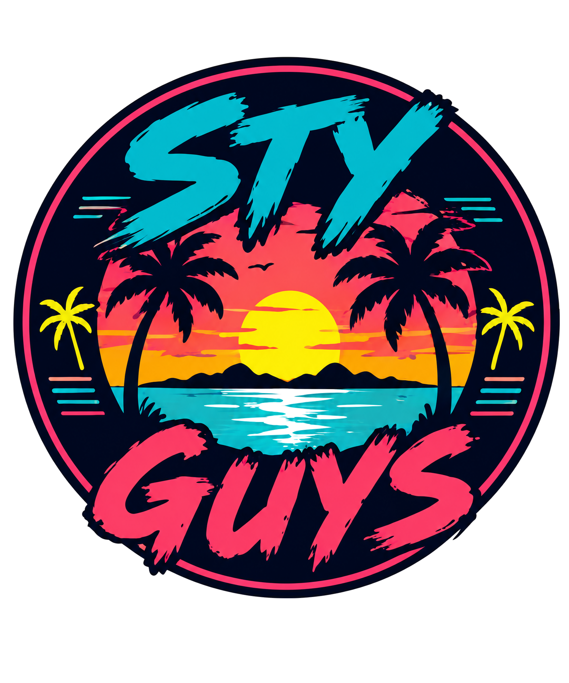 Island Crest circle badge island graphic — StyGuys Coastal Collection