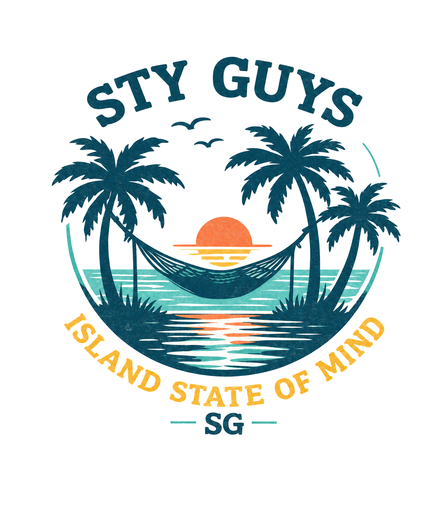 Island State of Mind hammock graphic, Beach colorway — StyGuys Coastal Collection