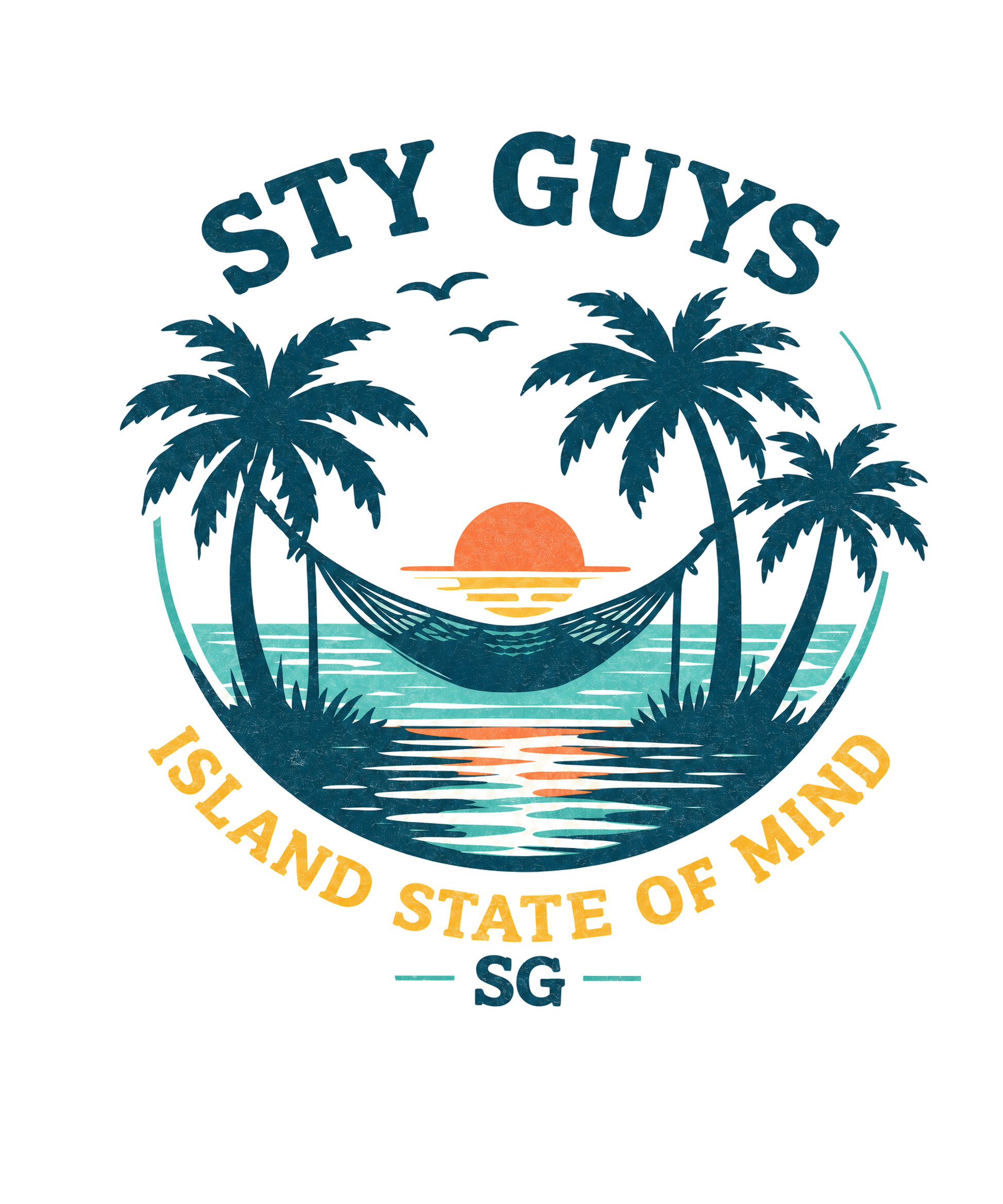 Island State of Mind hammock graphic, Beach colorway — StyGuys Coastal Collection