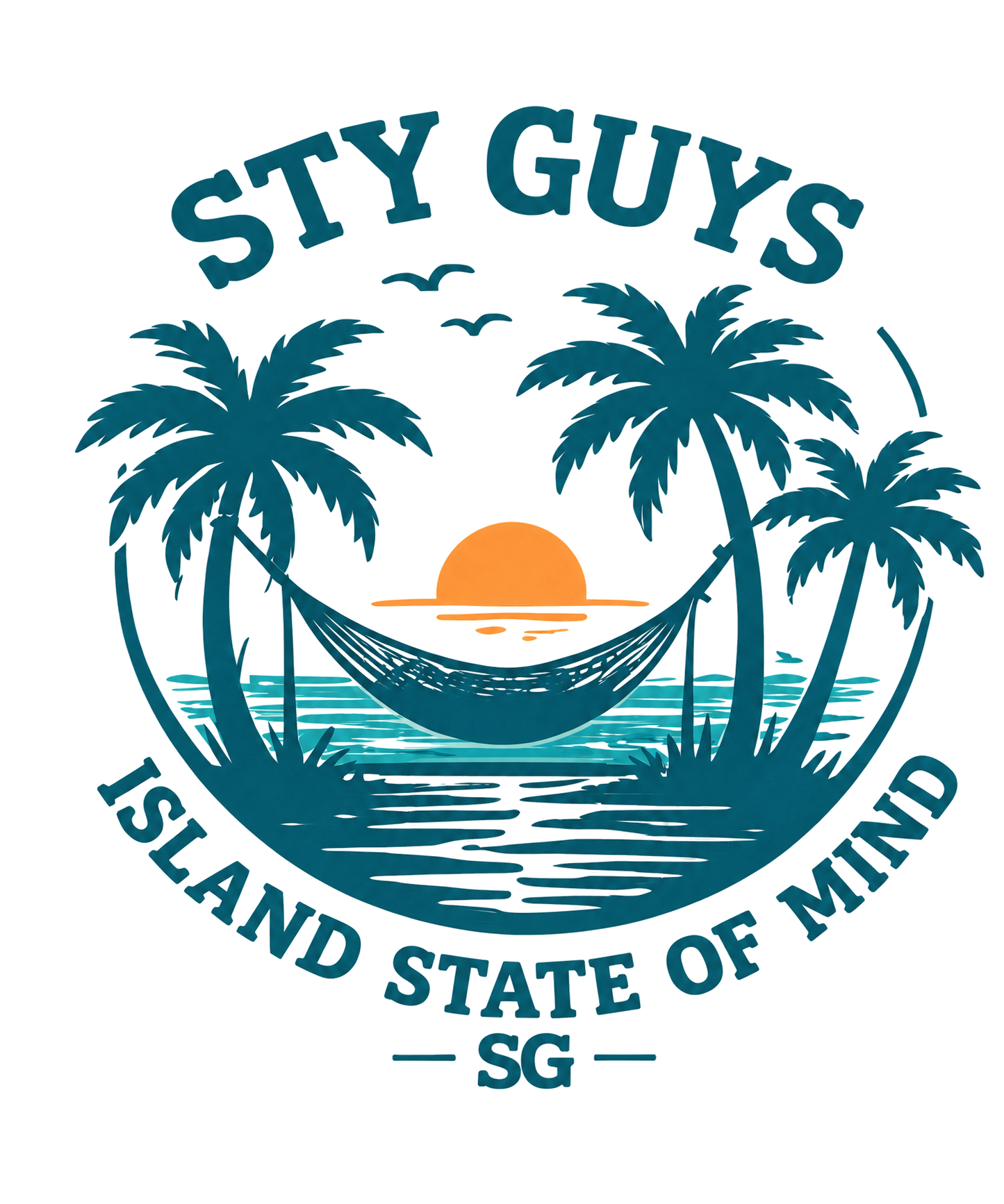 Island State of Mind hammock graphic, Neon colorway — StyGuys Coastal Collection