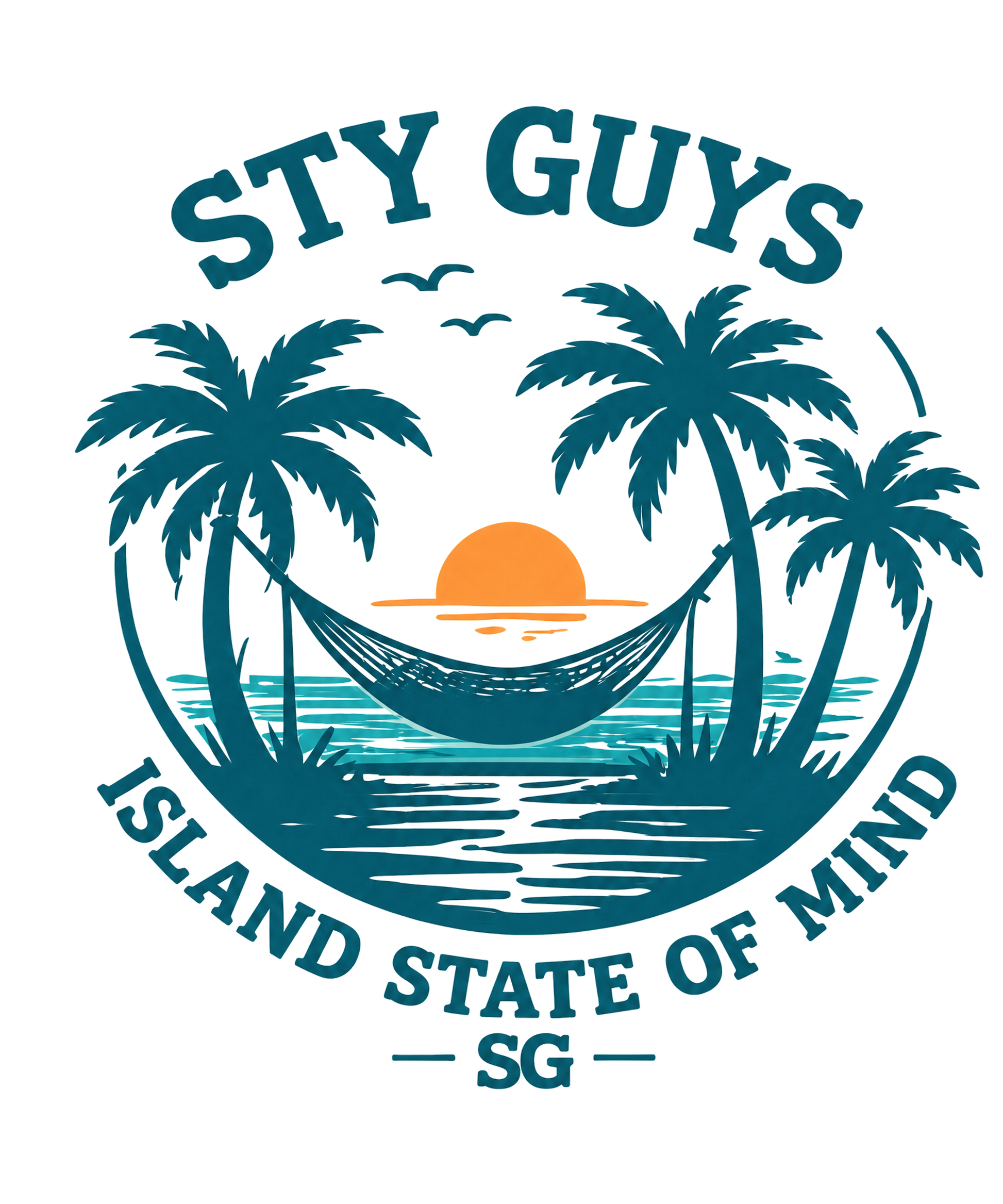 Island State of Mind hammock graphic, Neon colorway — StyGuys Coastal Collection