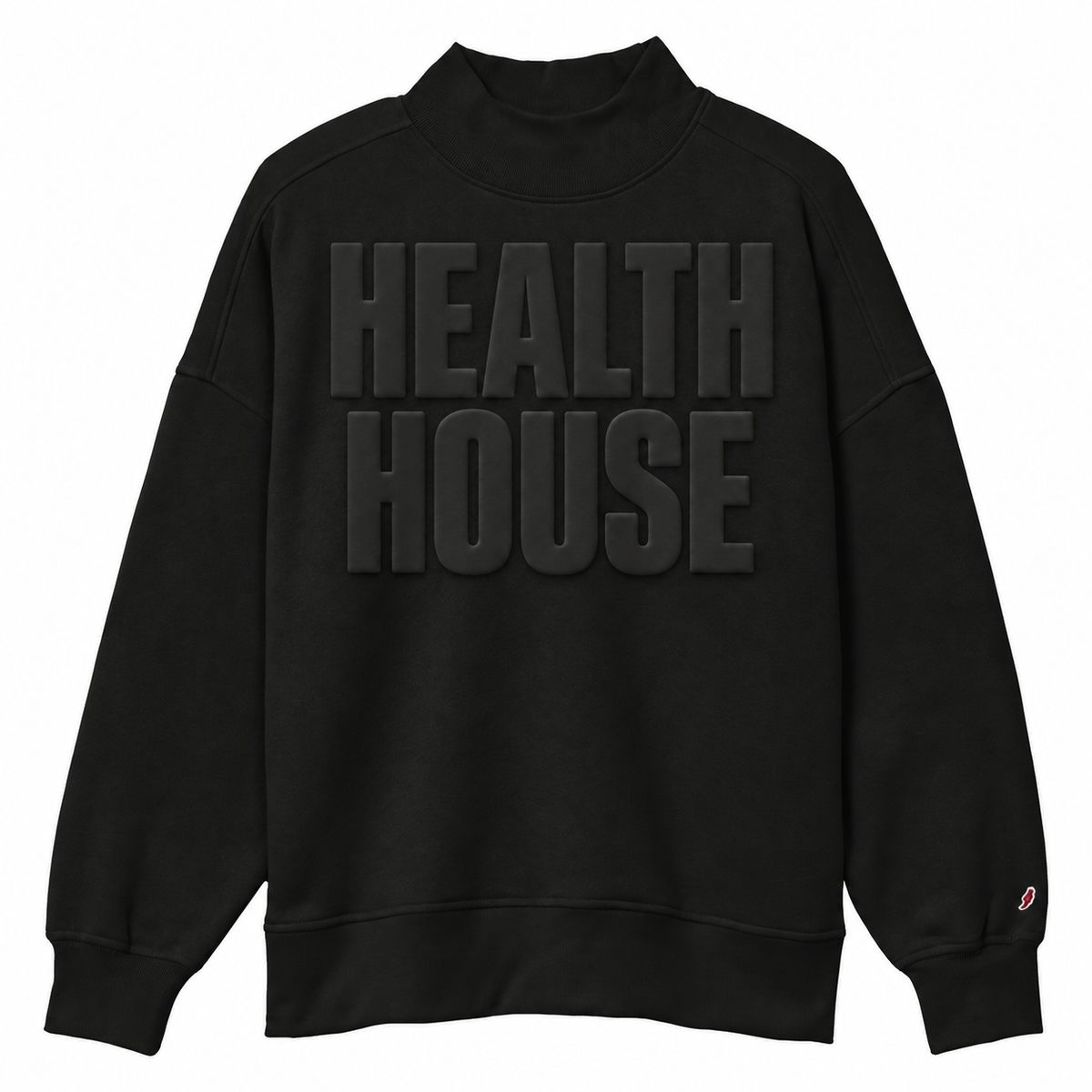 Health House Puff Mock Neck