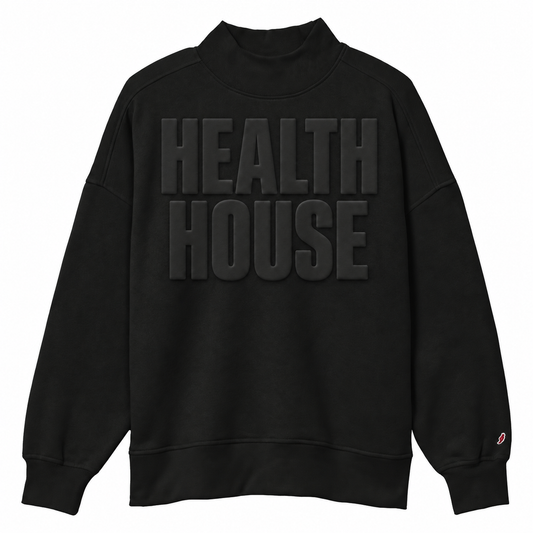 Health House Puff Mock Neck