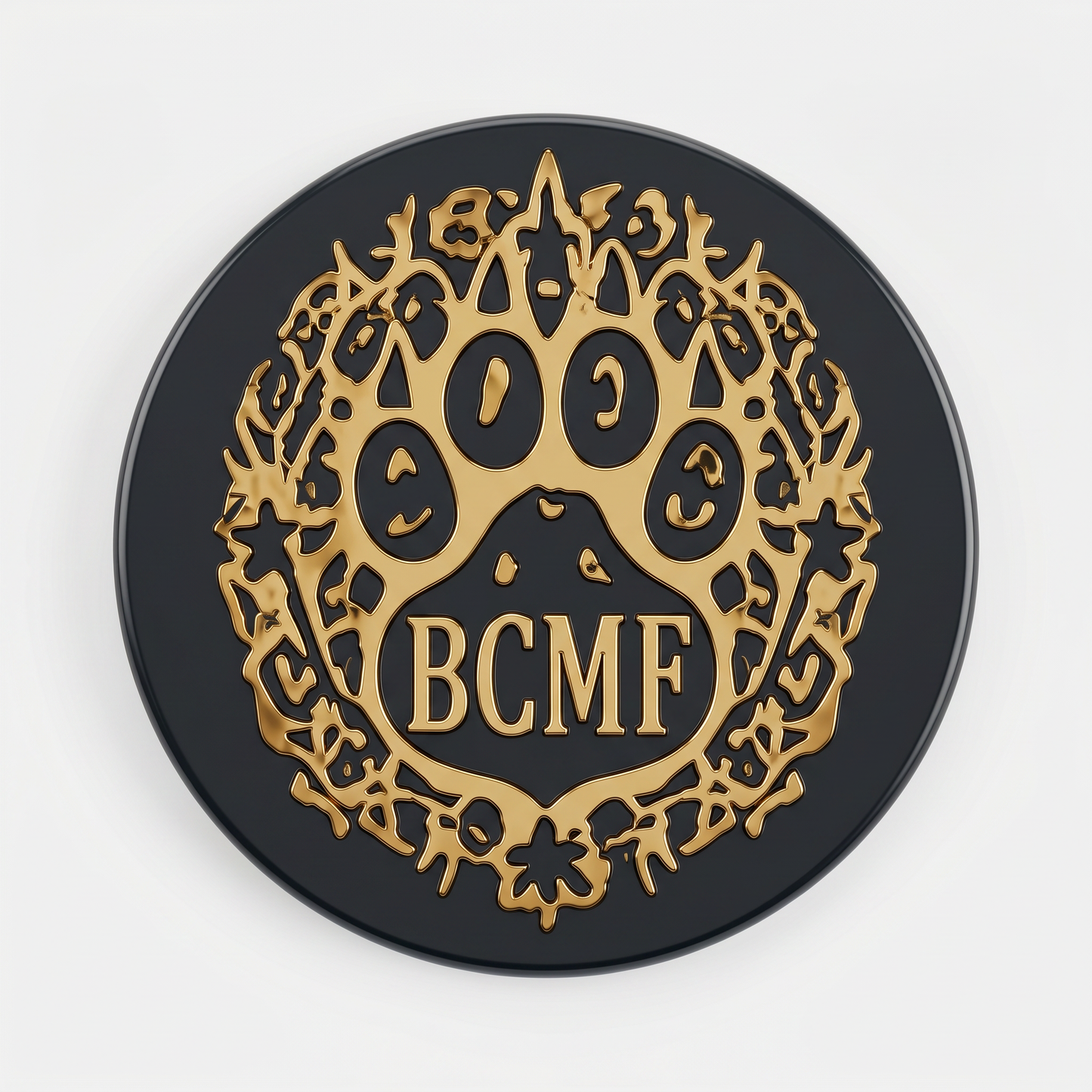 BCMF Night in the Wild gold paw chest emblem