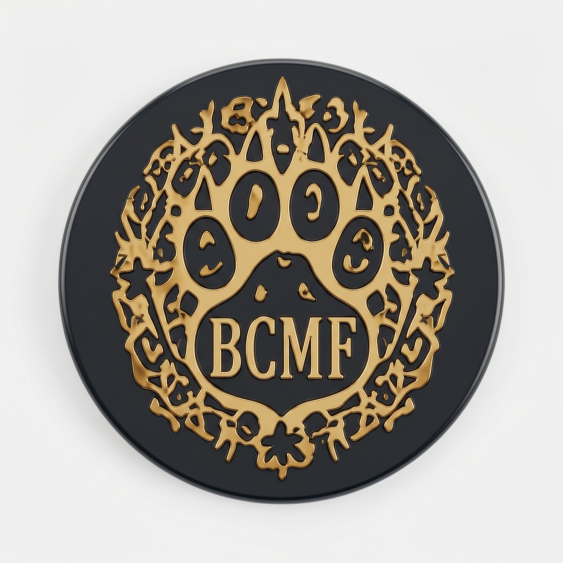 BCMF Night in the Wild gold paw chest emblem