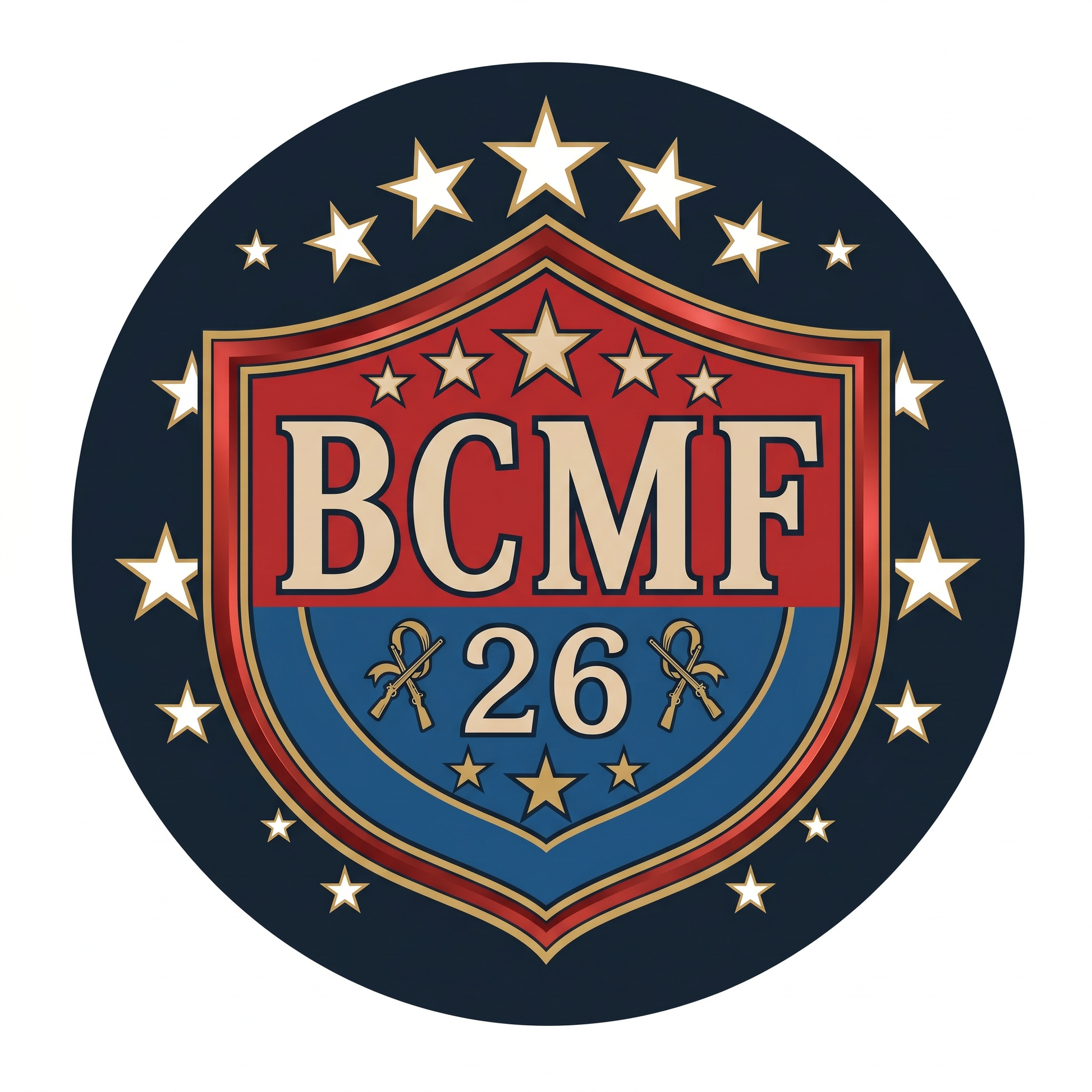 BCMF 26 Stars + Stripes shield chest emblem