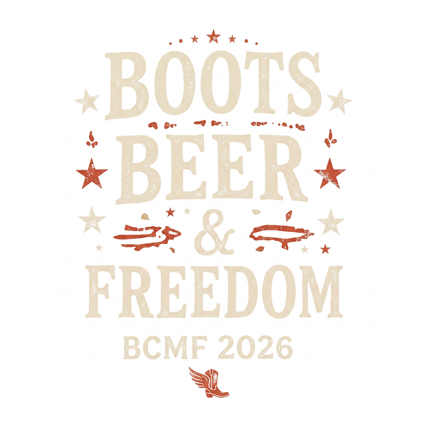 Boots Beer & Freedom BCMF 2026 print artwork